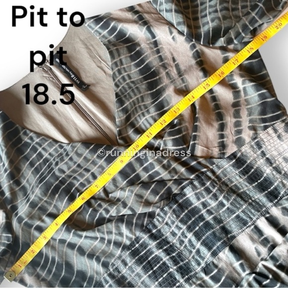 W118 Walter Baker Raquel Long Sleeve Maxi Dress In Green And Cream Print - Picture 8 of 11